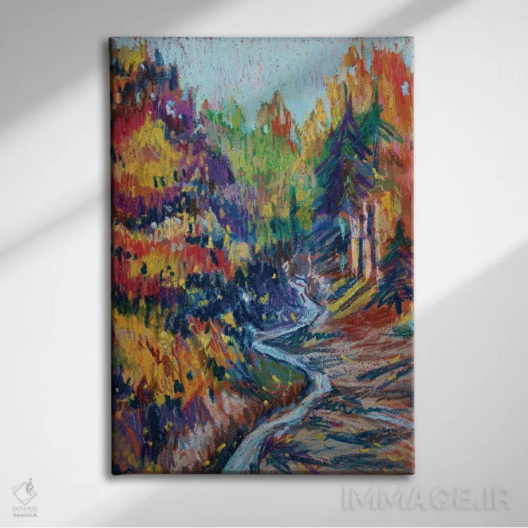 تابلو پاییز در جنگل اثر الکساندرا جاگودا - نمای روبهرو روی دیوار