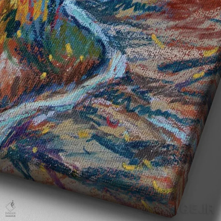 تابلو پاییز در جنگل اثر الکساندرا جاگودا - نمای نزدیک بافت بوم