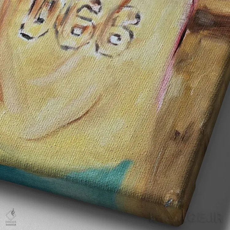 تابلو شصت و شش اثر الکساندرا جاگودا - نمای نزدیک بافت بوم
