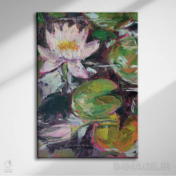 تابلو کنار تالاب اثر الکساندرا جاگودا - نمای روبهرو روی دیوار