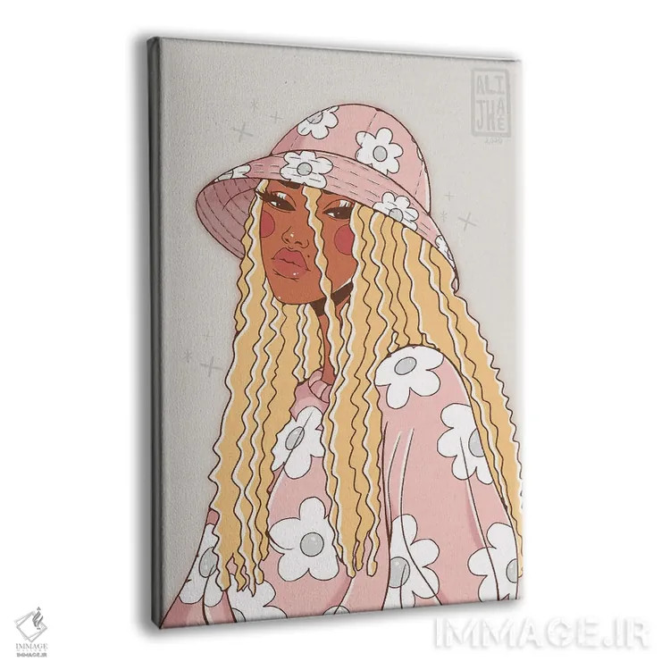 تابلو دختر گلها اثر علیجاه وست - نمای پرسپکتیو محصول