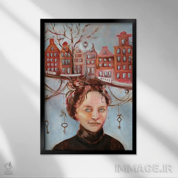 تابلو کلیدهای شهر اثر الکساندرا جاگودا - نمای قابدار مشکی