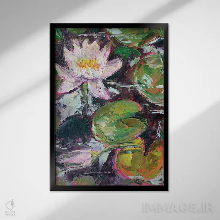 تابلو کنار تالاب اثر الکساندرا جاگودا - نمای قابدار مشکی