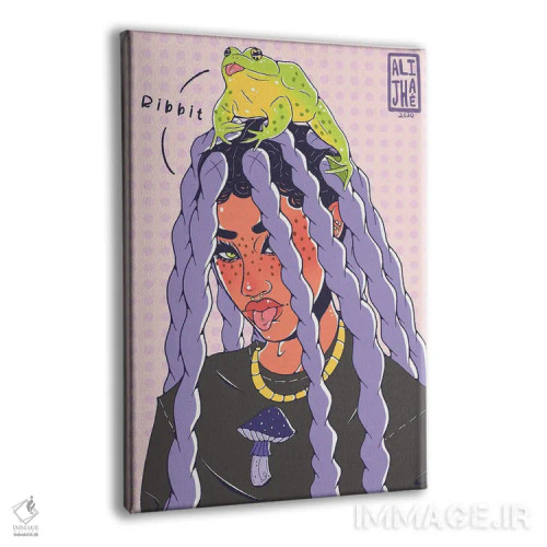 تابلو دختر قورباغهای اثر علیجاه وست - نمای پرسپکتیو محصول