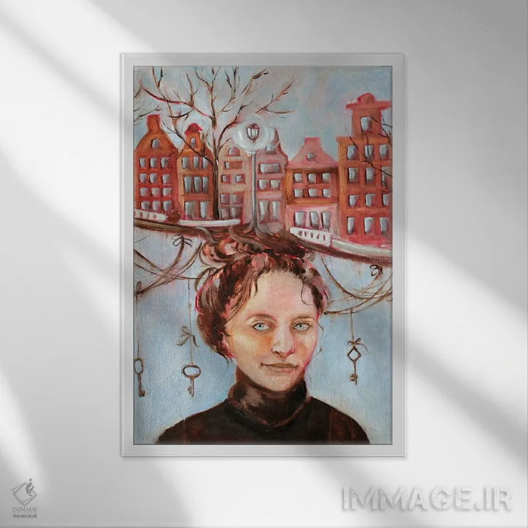 تابلو کلیدهای شهر اثر الکساندرا جاگودا - نمای قابدار سفید