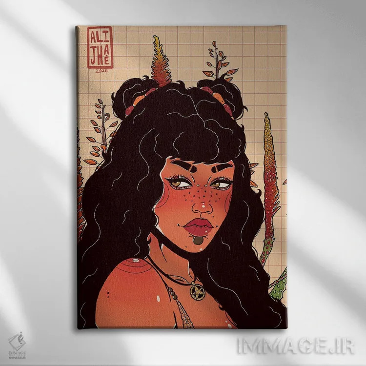 تابلو بیابان سرخ اثر علیجاه وست - نمای روبهرو روی دیوار