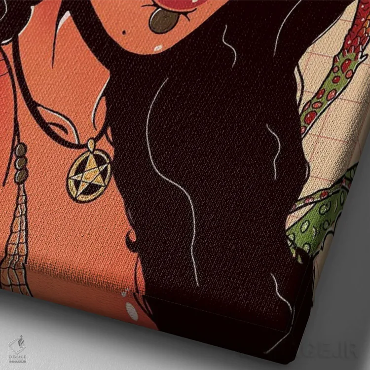 تابلو بیابان سرخ اثر علیجاه وست - نمای نزدیک بافت بوم