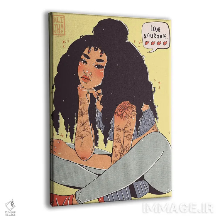 تابلو خودت را دوست داشته باش اثر علیجاه وست - نمای پرسپکتیو محصول