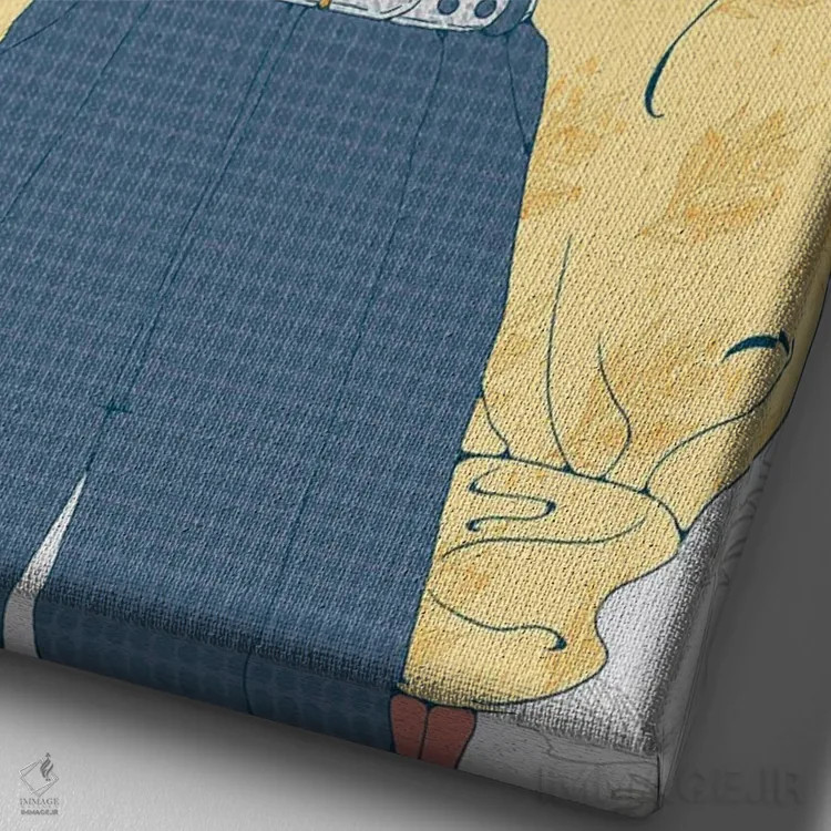 تابلو حرفهای زردپوش اثر علیجاه وست - نمای نزدیک بافت بوم