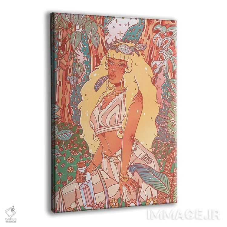 تابلو دختر سبزپوش اثر علیجاه وست - نمای پرسپکتیو محصول