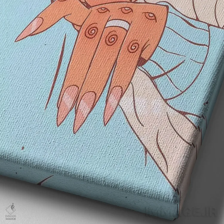 تابلو زیبایی کریستالی اثر علیجاه وست - نمای نزدیک بافت بوم