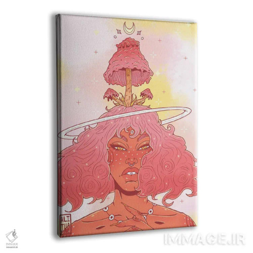 تابلو دختر قارچی اثر علیجاه وست - نمای پرسپکتیو محصول