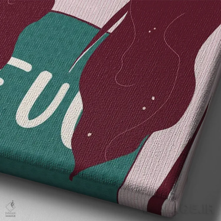 تابلو وایفو (اصطلاح ژاپنی برای شخصیت محبوب خیالی) اثر علیجاه وست - نمای نزدیک بافت بوم