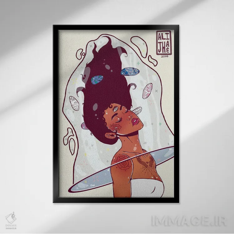 تابلو شفافیت اثر علیجاه وست - نمای قابدار مشکی