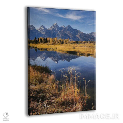 تابلو رشتهکوه تتون از منظرهٔ شواباکر، پارک ملی گرند تتون، وایومینگ اثر آدام جونز - نمای پرسپکتیو محصول