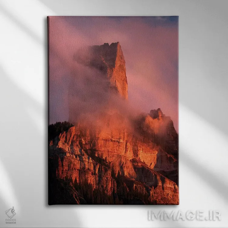 تابلو صخره چمنی راک در غروب، از مسیر اوول کریک پس، رشته سیمران، رشته سن خوان، کلرادو اثر آدام جونز - نمای روبهرو روی دیوار