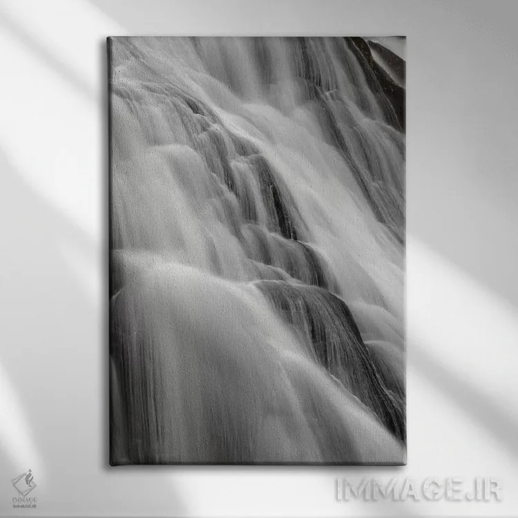 تابلو جزئیات آبشار گیبون، رودخانه گیبون، پارک ملی یلواستون، مونتانا، وایومینگ اثر آدام جونز - نمای روبهرو روی دیوار