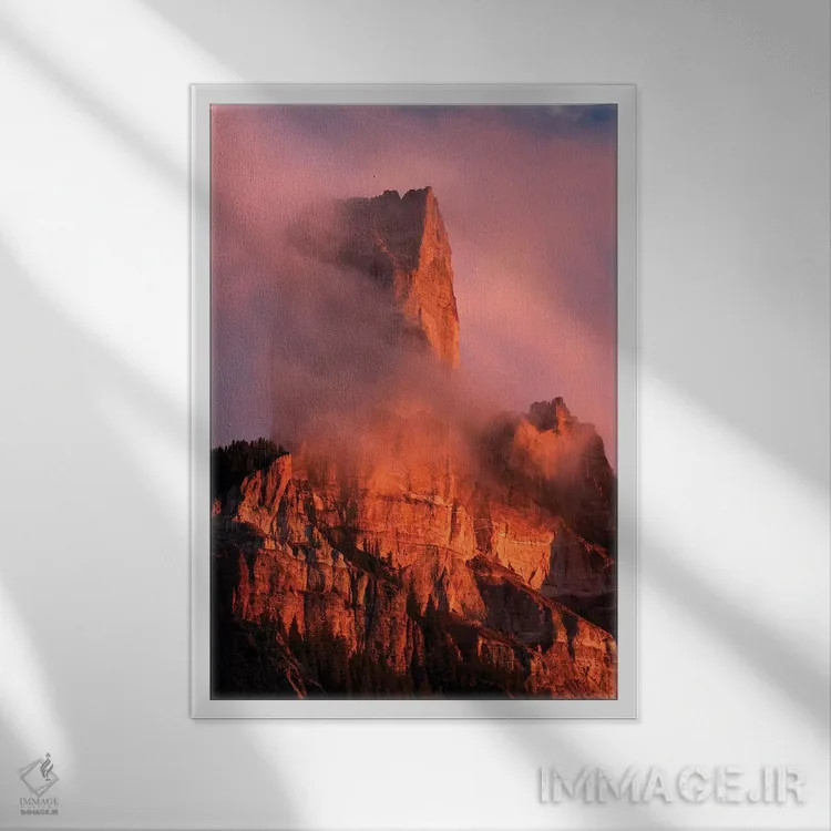 تابلو صخره چمنی راک در غروب، از مسیر اوول کریک پس، رشته سیمران، رشته سن خوان، کلرادو اثر آدام جونز - نمای قابدار سفید