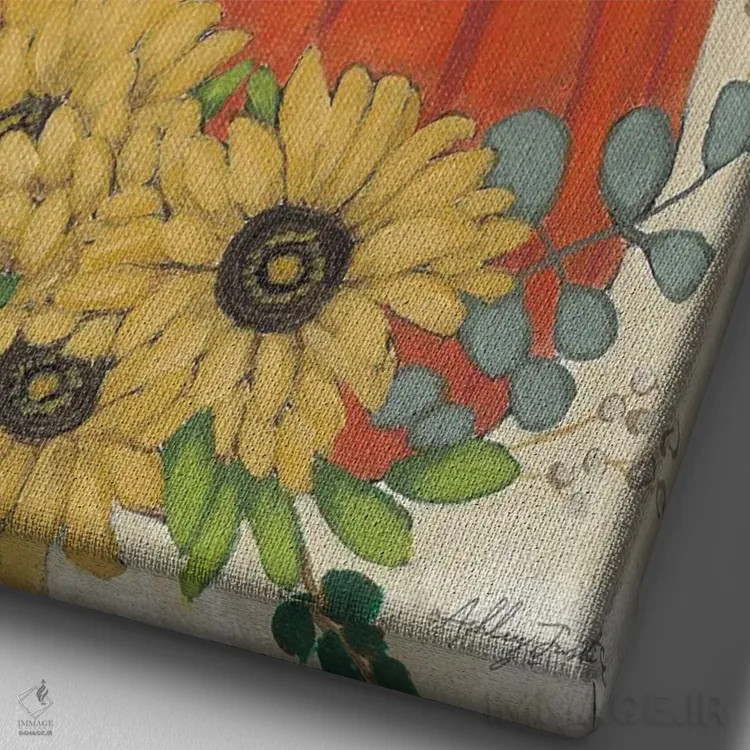 تابلو کلمانتین (نام) اثر اشلی جاستیس - نمای نزدیک بافت بوم