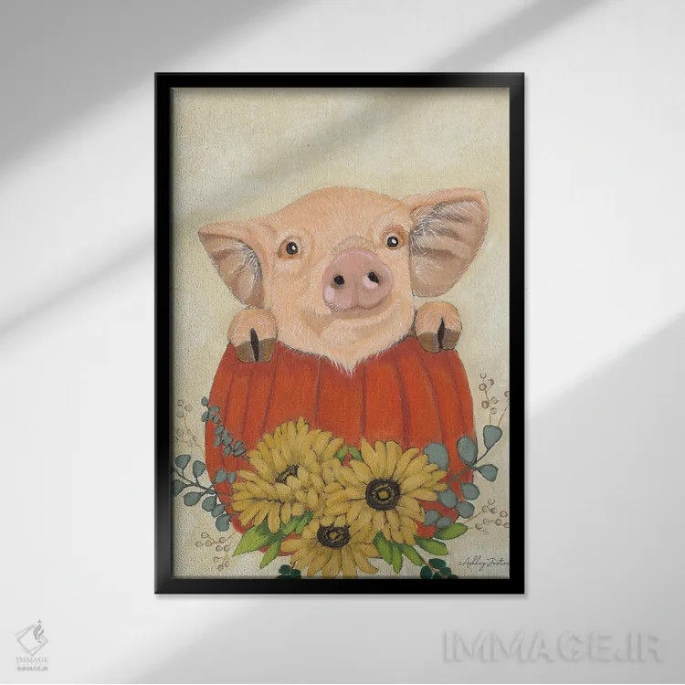 تابلو کلمانتین (نام) اثر اشلی جاستیس - نمای قابدار مشکی