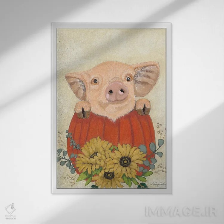 تابلو کلمانتین (نام) اثر اشلی جاستیس - نمای قابدار سفید