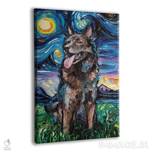 تابلو شب شپرد (سگ چوپان) اثر آجا تریر - نمای پرسپکتیو محصول