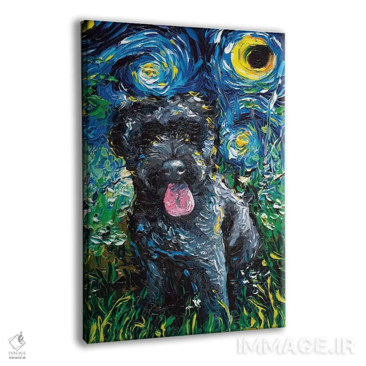 تابلو شب گلدندودل سیاه اثر آجا تریر - نمای پرسپکتیو محصول