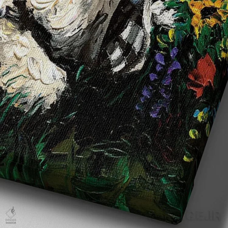 تابلو شب سوم شیتزو اثر آجا تریر - نمای نزدیک بافت بوم