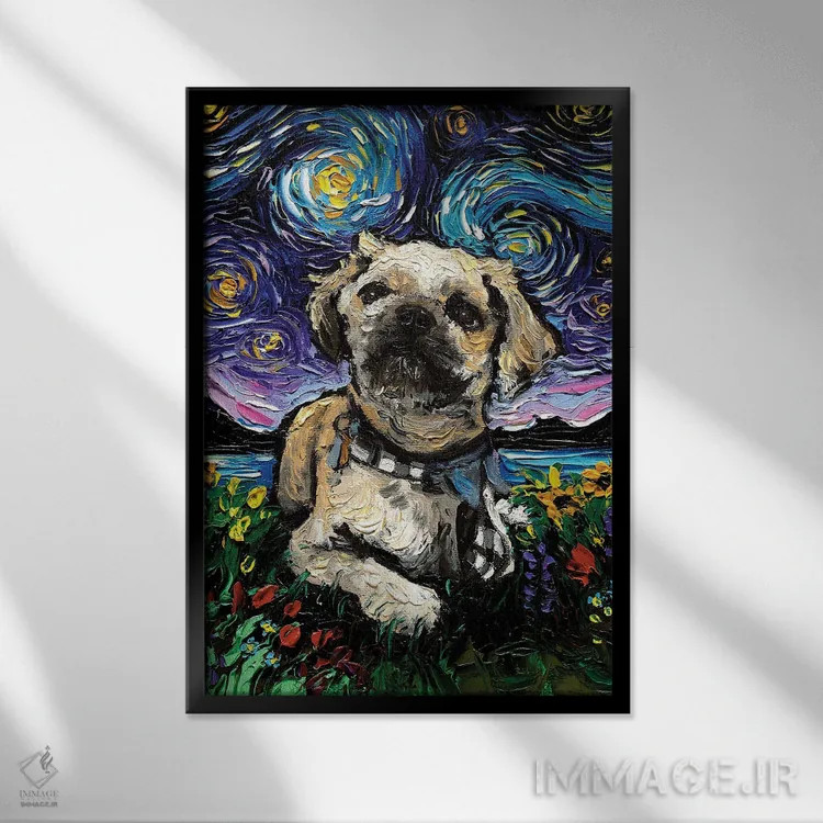 تابلو شب سوم شیتزو اثر آجا تریر - نمای قابدار مشکی