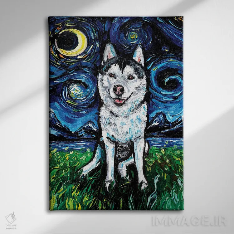 تابلو شب دوم هاسکی اثر آجا تریر - نمای روبهرو روی دیوار