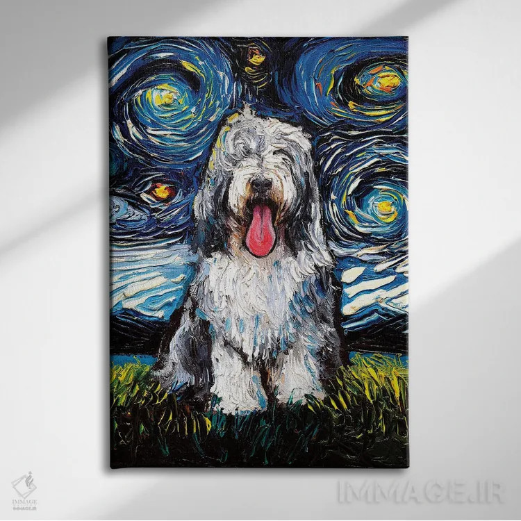 تابلو شب کولی ریشدار اثر آجا تریر - نمای روبهرو روی دیوار