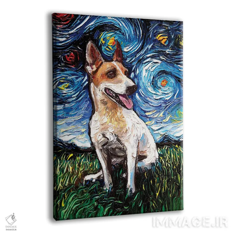 تابلو شب چهارم تریر جک راسل اثر آجا تریر - نمای پرسپکتیو محصول