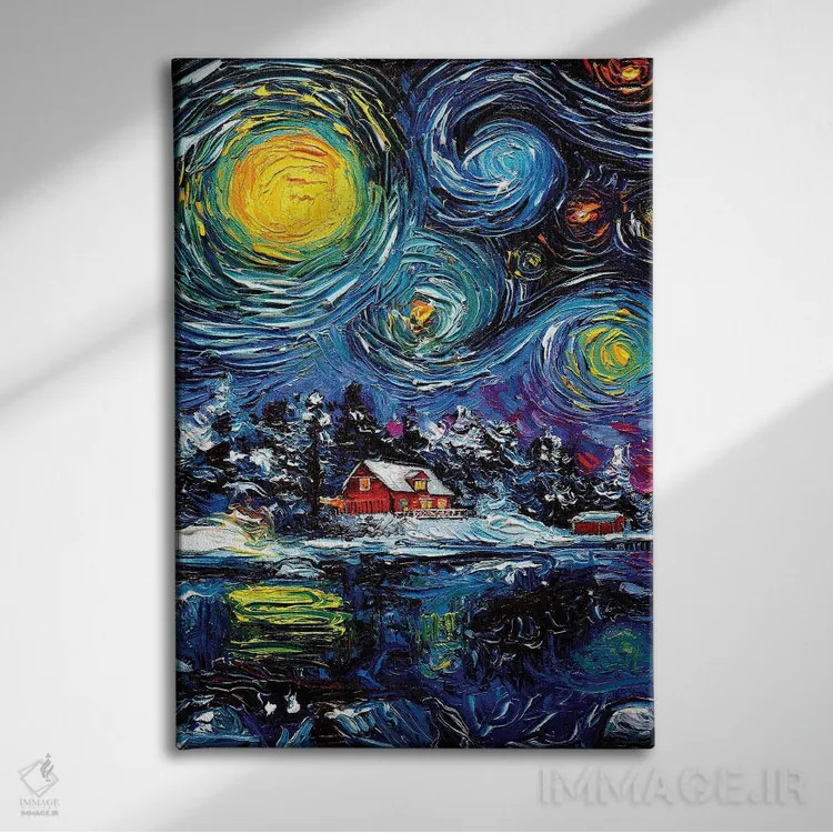 تابلو سرزمین عجایب زمستانی اثر آجا تریر - نمای روبهرو روی دیوار