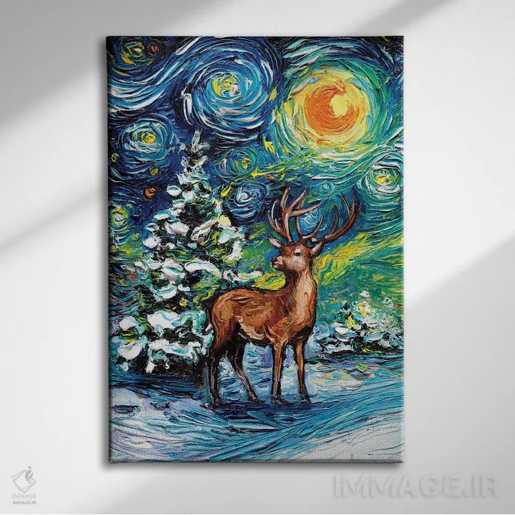 تابلو شب ساکت اثر آجا تریر - نمای روبهرو روی دیوار