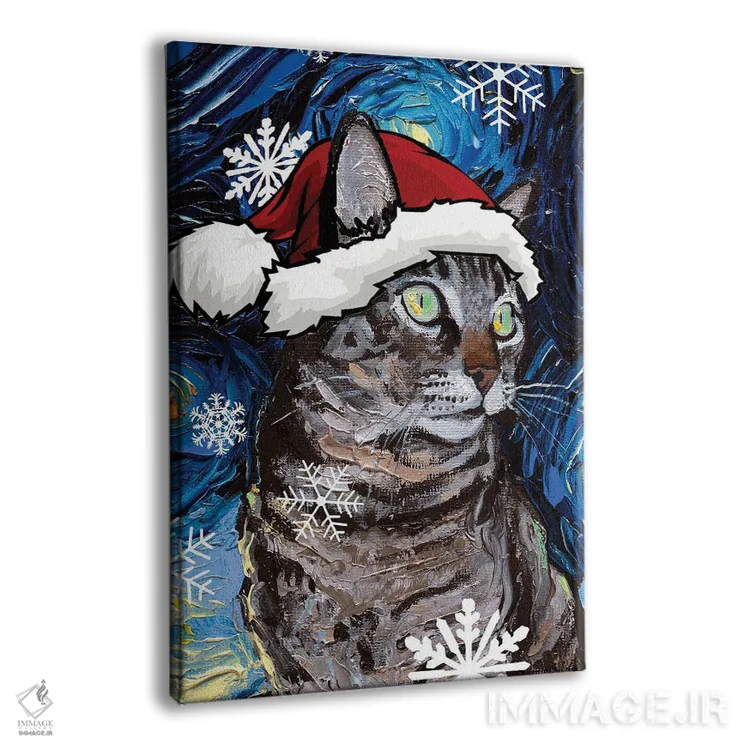 تابلو سنتای گربه تابی اثر آجا تریر - نمای پرسپکتیو محصول