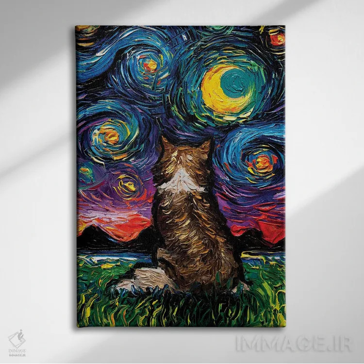 تابلو شب شلتی (سگ شفرد اسکاتلندی کوچک) اثر آجا تریر - نمای روبهرو روی دیوار