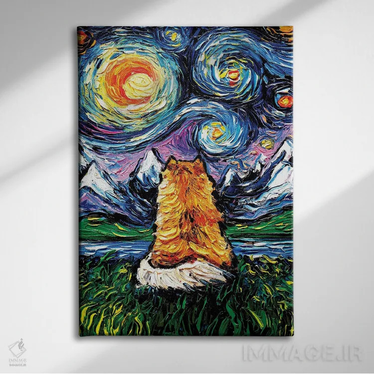 تابلو شب دوم پامرانین اثر آجا تریر - نمای روبهرو روی دیوار