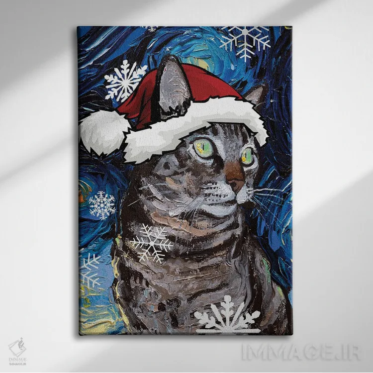 تابلو سنتای گربه تابی اثر آجا تریر - نمای روبهرو روی دیوار