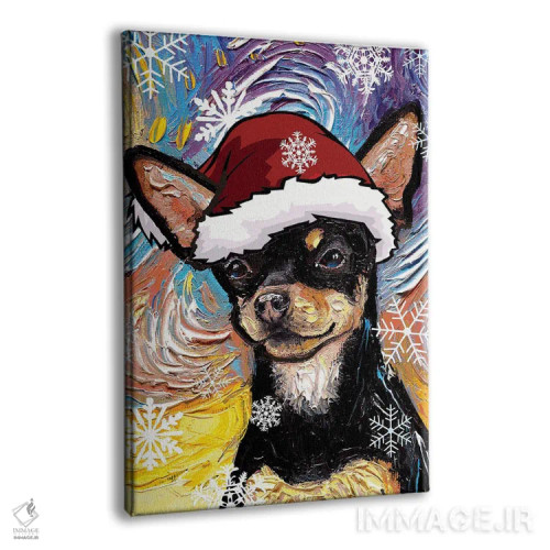 تابلو سنتای چیواوا سیاه و قهوهای اثر آجا تریر - نمای پرسپکتیو محصول