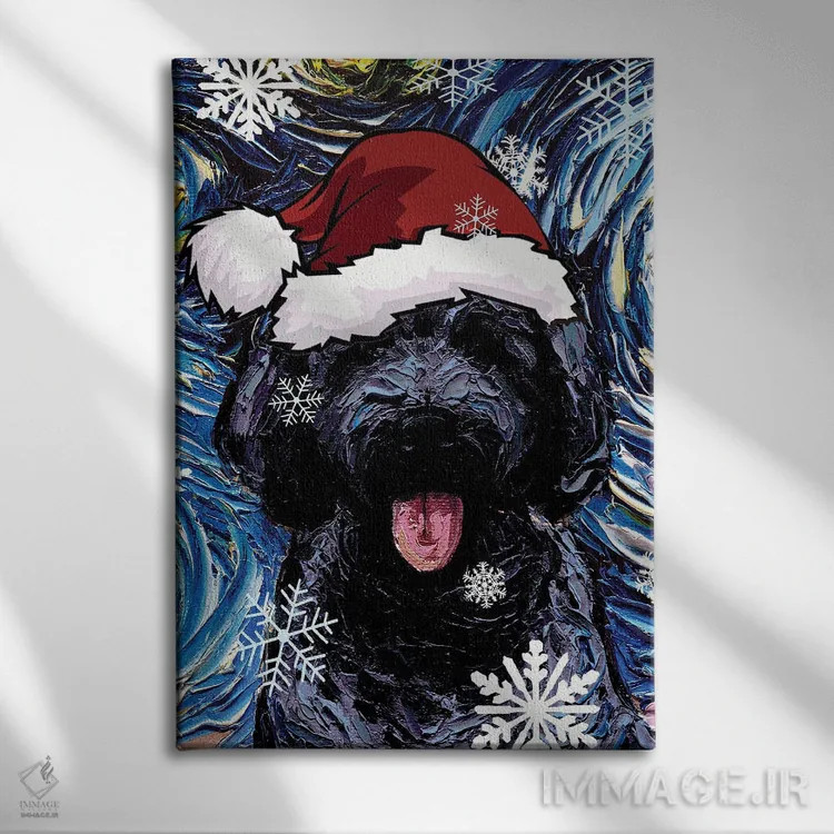 تابلو سنتای گولدندودل سیاه اثر آجا تریر - نمای روبهرو روی دیوار