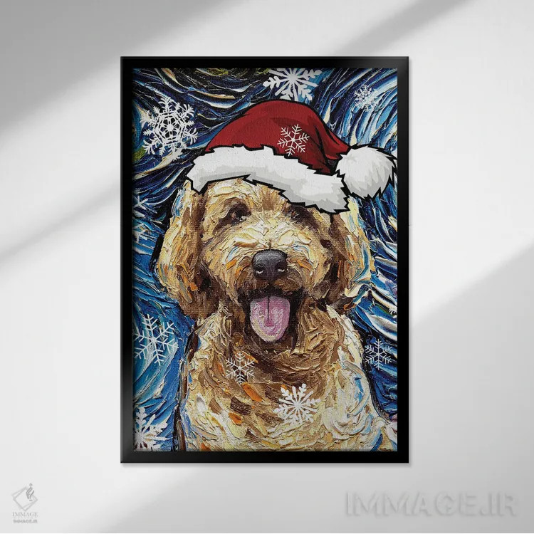 تابلو سنتای گولدندودل اثر آجا تریر - نمای قابدار مشکی