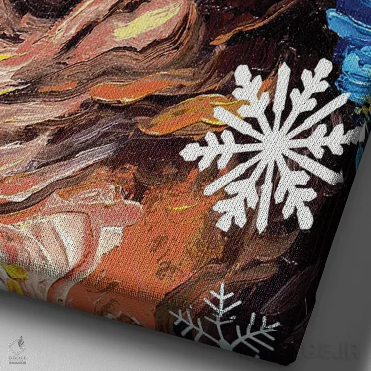 تابلو سنتای بلادهاوند اثر آجا تریر - نمای نزدیک بافت بوم