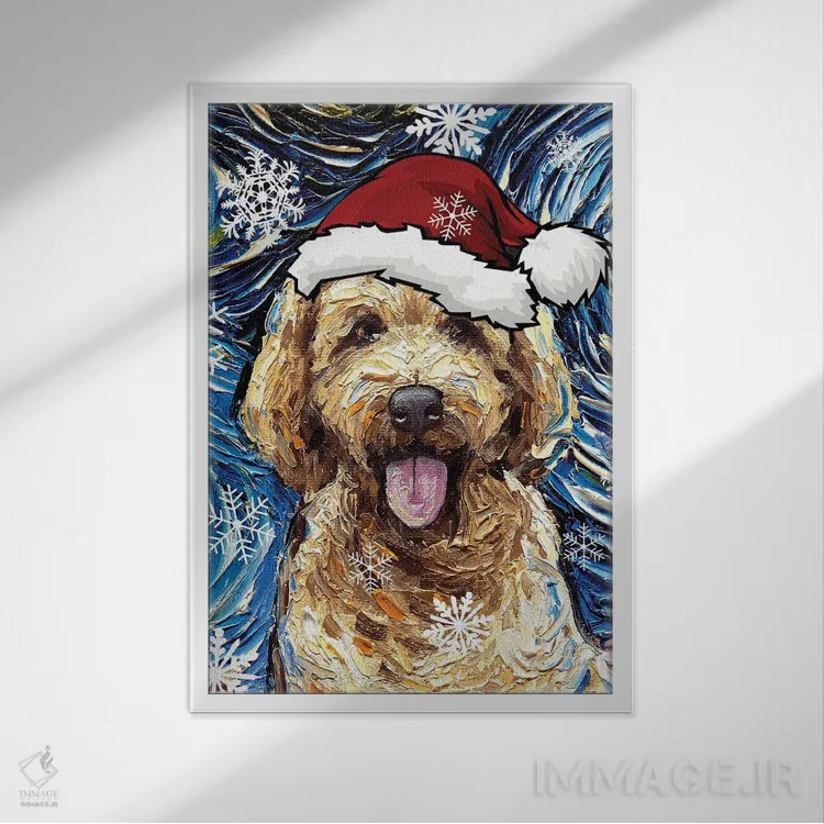 تابلو سنتای گولدندودل اثر آجا تریر - نمای قابدار سفید