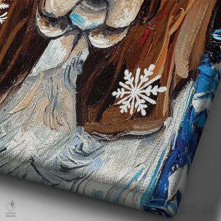 تابلو سنتای باستهاوند اثر آجا تریر - نمای نزدیک بافت بوم