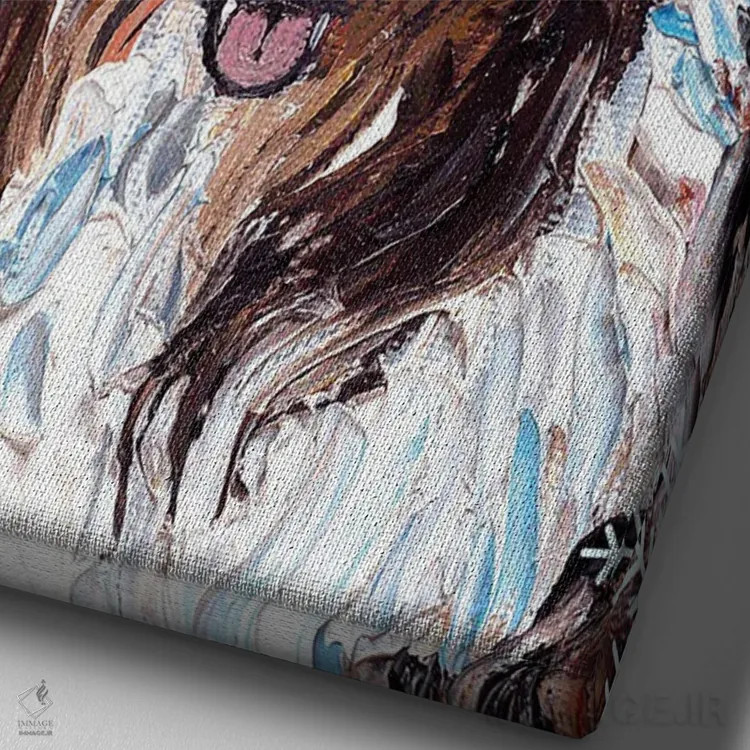 تابلو سنتای کولی اثر آجا تریر - نمای نزدیک بافت بوم
