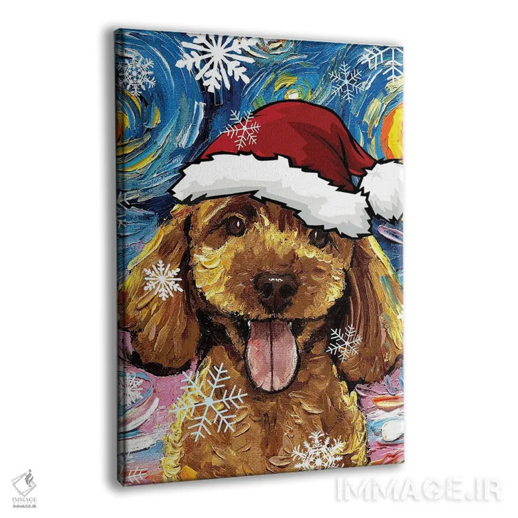 تابلو سنتای تولهپودل زردآلویی اثر آجا تریر - نمای پرسپکتیو محصول