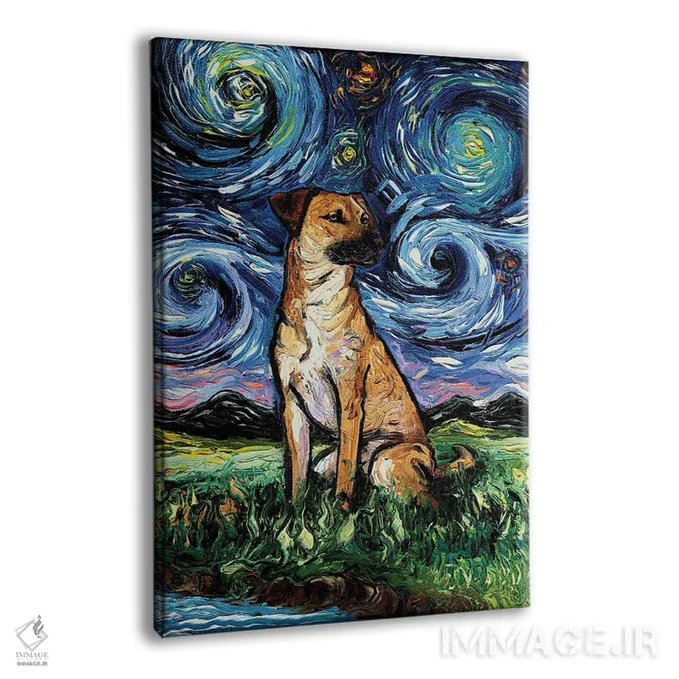 تابلو شب بلک ماوث کر (نژاد سگ شکاری) اثر آجا تریر - نمای پرسپکتیو محصول