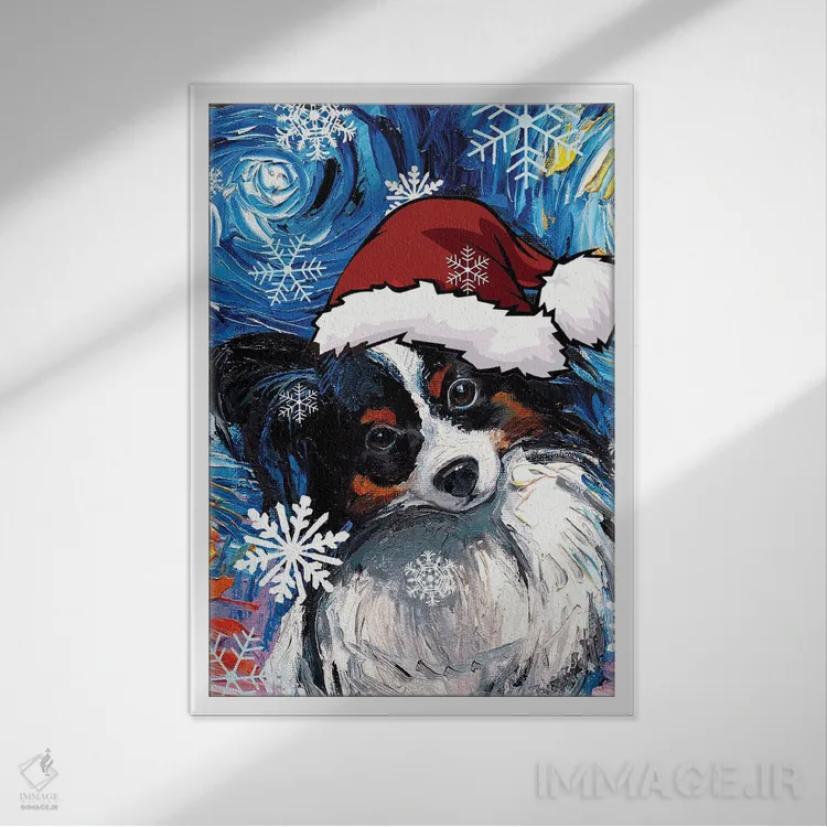 تابلو سنتای پاپیون اثر آجا تریر - نمای قابدار سفید