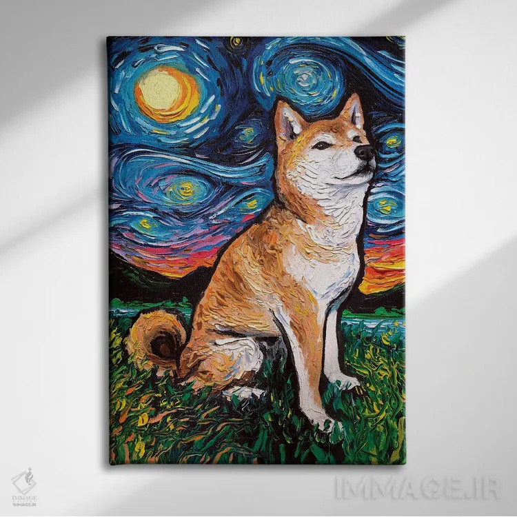 تابلو شب دوم شیبا اینو اثر آجا تریر - نمای روبهرو روی دیوار