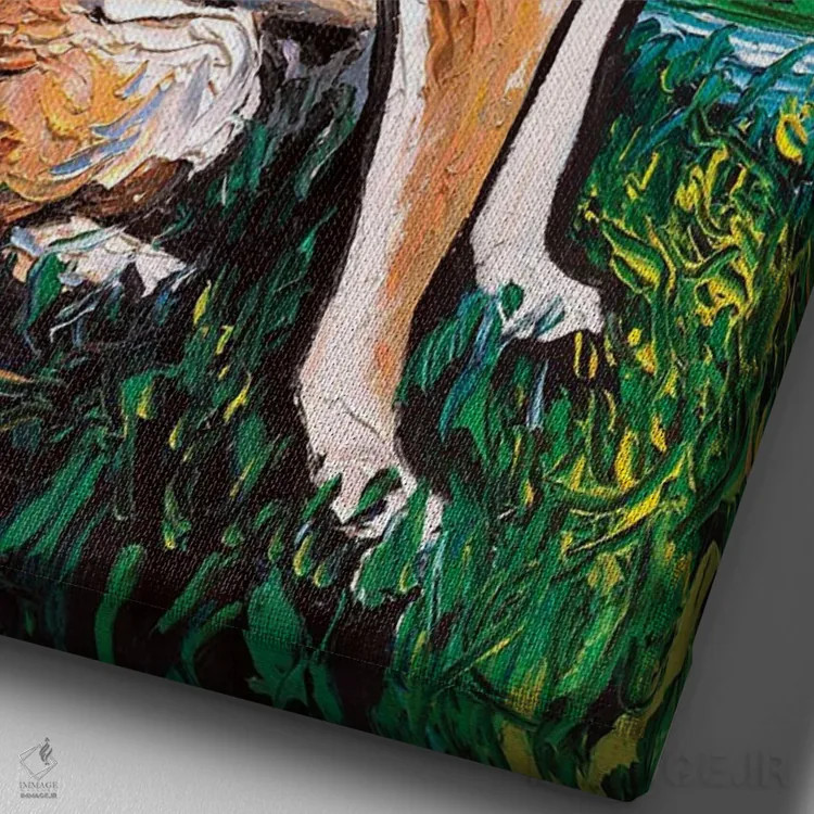 تابلو شب دوم شیبا اینو اثر آجا تریر - نمای نزدیک بافت بوم